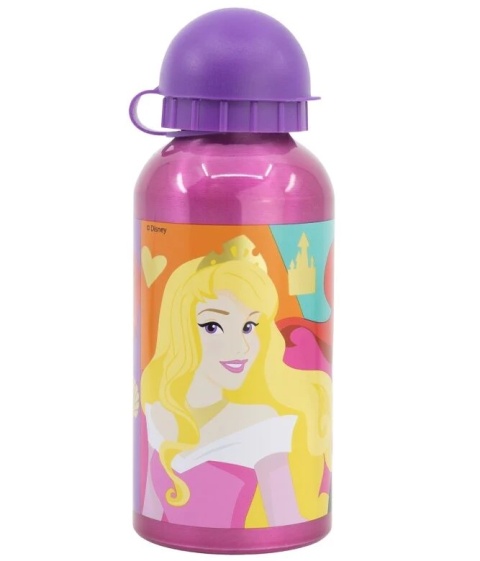 Bidon aluminiowy z ustnikiem na wodę KSIĘŻNICZKI DISNEY 400 ml