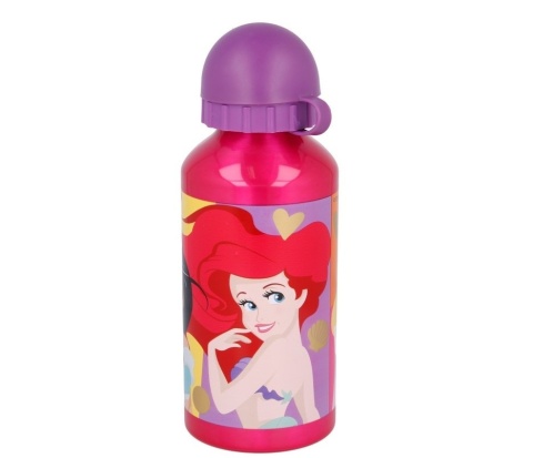 Bidon aluminiowy z ustnikiem na wodę KSIĘŻNICZKI DISNEY 400 ml