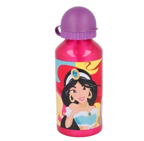 Bidon aluminiowy z ustnikiem na wodę KSIĘŻNICZKI DISNEY 400 ml