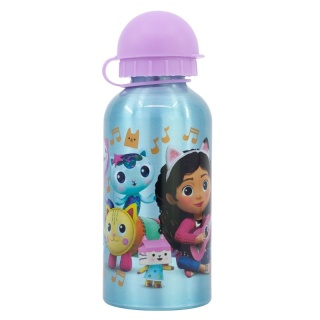 Bidon aluminiowy z ustniekim na wodę KOCI DOMEK GABI 400ml