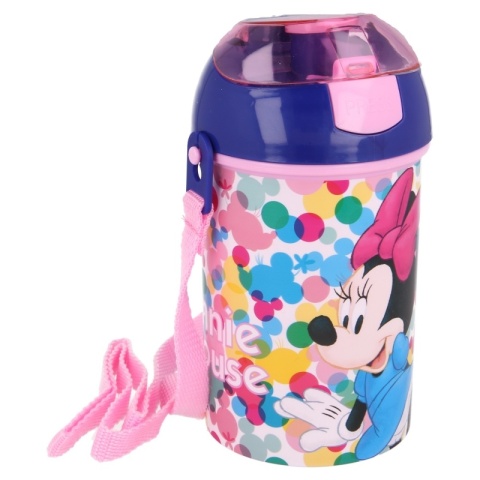 Bidon ze słomką MYSZKA MINNIE pasek 450ml