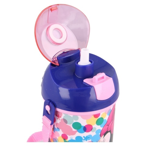 Bidon ze słomką MYSZKA MINNIE pasek 450ml