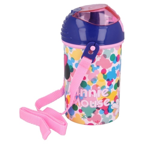 Bidon ze słomką MYSZKA MINNIE pasek 450ml