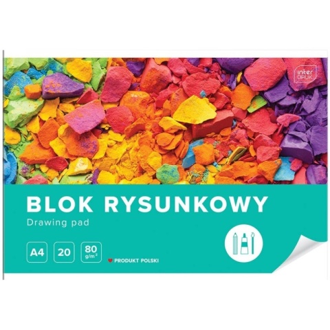 Blok rysunkowy Interdruk 20k biały A4