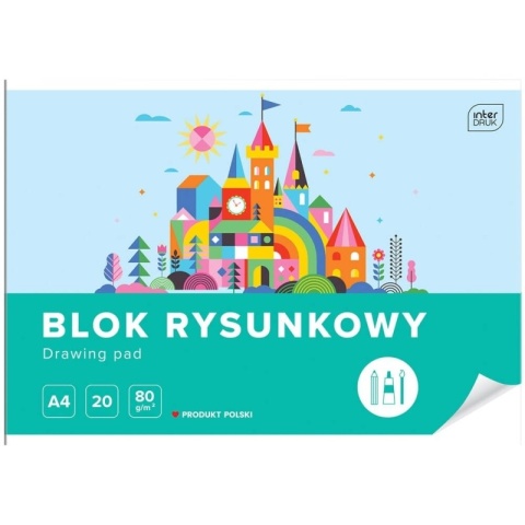 Blok rysunkowy Interdruk 20k biały A4