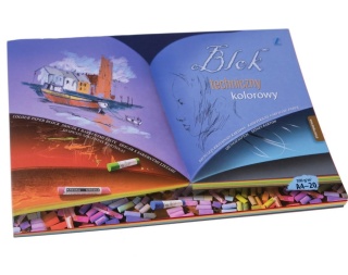 Blok techniczny A4 20 kartek 10 kolorów 300g bardzo gruby kolorowy Kreska