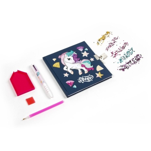 Diamentowy pamiętnik z kłódką + diamenciki do dekoracji jednorożec Unicorn