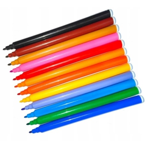 Flamastry mazaki pisaki 12 kolorów kot PUSHEEN