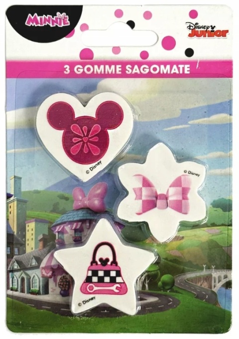 Gumki do mazania 3 szt MYSZKA MINNIE