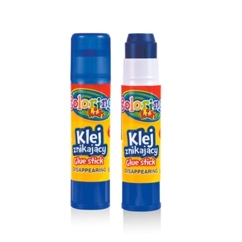 Klej w sztyfcie szkolny COLORINO 8g niebieski znikający Klej w sztyfcie szkolny COLORINO 8g niebieski znikający