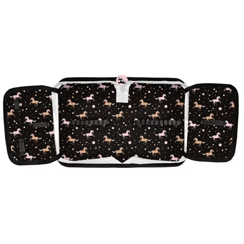 Piórnik do szkoły dla dziewczynki bez wyposażenia rozkładany pojedynczy szkolny Konie