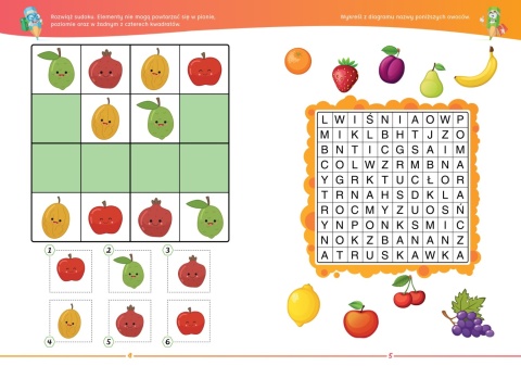 Łamigłówki Sudoku z naklejkami dla dzieci 50 naklejek