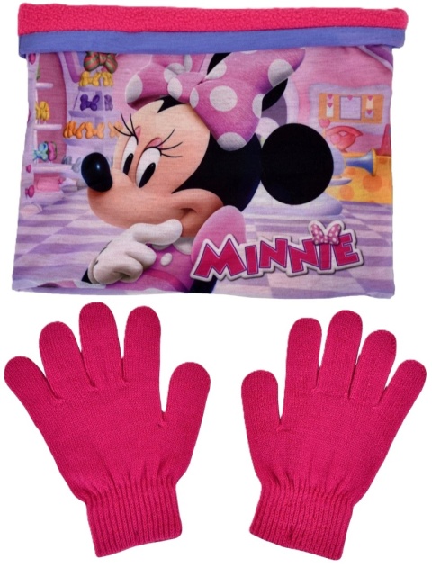Myszka MinnieE komin szalik opaska polar rękawiczki