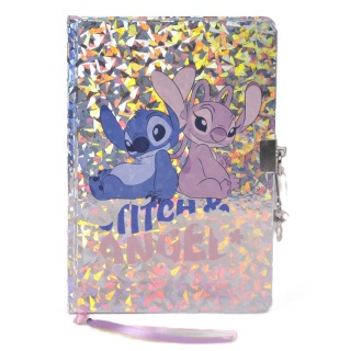 Notatnik Stich pamiętnik sekretny z kłódką holograficzny Stitch Angel