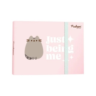 Pamiętnik na spirali z zamknięciem na gumkę notes kot kotek Pusheen