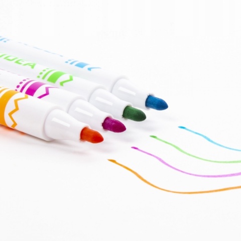 Pisaki ze stempelkami 10 kolorów KIDEA