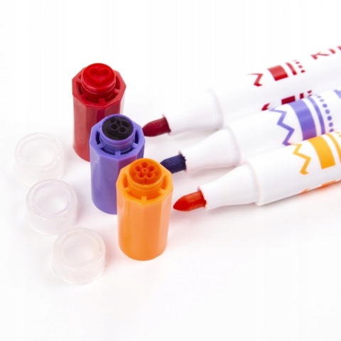 Pisaki ze stempelkami 10 kolorów KIDEA