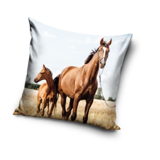 Poszewka na poduszkę jasiek Konie 40x40 velvet