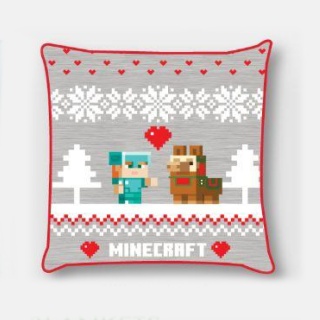 Poszewka na poduszkę jasiek MINECRAFT świąteczna 40x40 VELVET