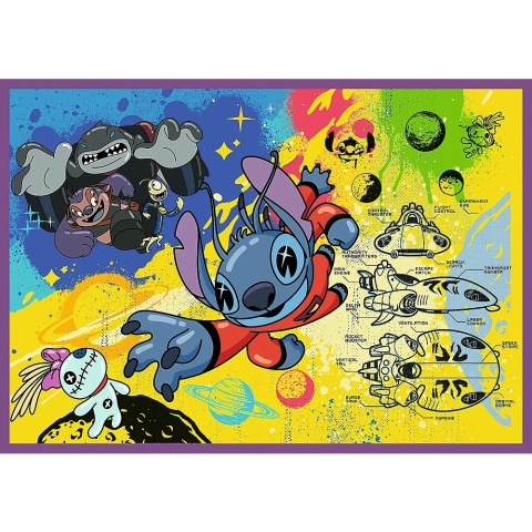 Puzzle Lilo & Stitch 4 x 250 el. Niezwykły Stitch Trefl 13311