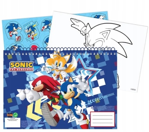 SONIC szkicownik kolorowanki naklejki 40 k SONIC szkicownik kolorowanki naklejki 40 k