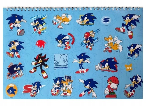 SONIC szkicownik kolorowanki naklejki 40 k SONIC szkicownik kolorowanki naklejki 40 k