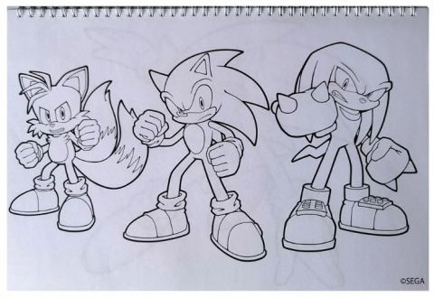 SONIC szkicownik kolorowanki naklejki 40 k SONIC szkicownik kolorowanki naklejki 40 k
