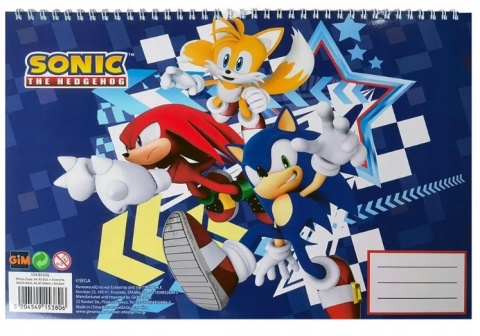 SONIC szkicownik kolorowanki naklejki 40 k SONIC szkicownik kolorowanki naklejki 40 k