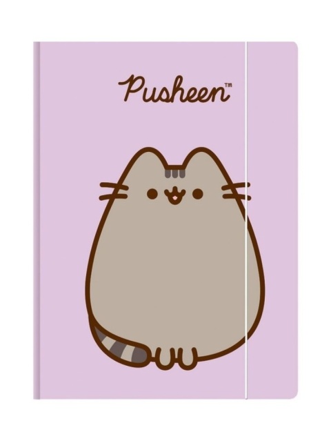 Teczka z gumką A4 na dokumenty rysunki kot kotek Pusheen violet
