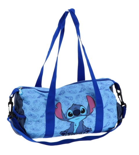 Torba na ramię sportowa dziecięca Lilo i Stitch na basen niebieska