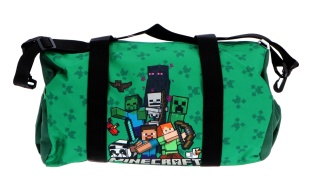 Torba na ramię sportowa dziecięca zielona Minecraft na basen
