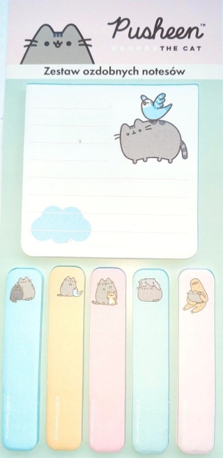 Zakładki indeksujące notesik karteczki samoprzylepne kotek PUSHEEN 180 szt