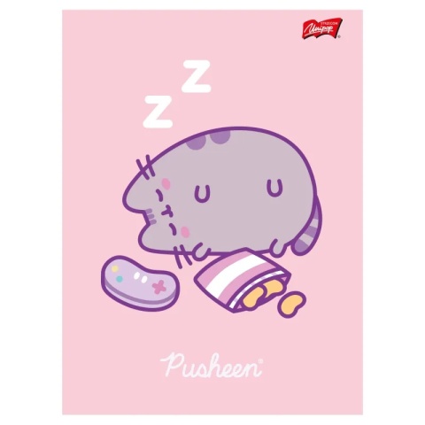 Zeszyt w kratkę A5 Pusheen kotek czarny mix wzorów 60 kartek mix 1 szt