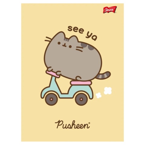 Zeszyt w kratkę A5 Pusheen kotek czarny mix wzorów 60 kartek mix 1 szt