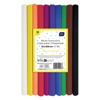 Bibuła marszczona Interdruk Classic mini 25x200 cm 10 kolorów