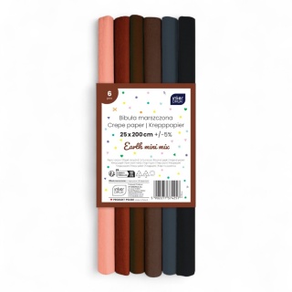 Bibuła marszczona Interdruk Unicorn mini mix złoty czarny 25x200 cm 6 kol