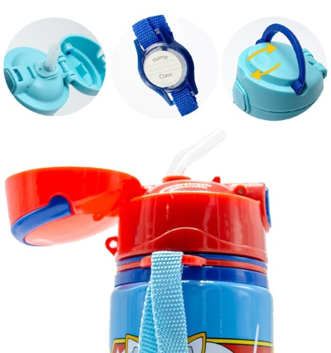 Bidon aluminiowy butelka na wodę z paskiem i adresówką SONIC