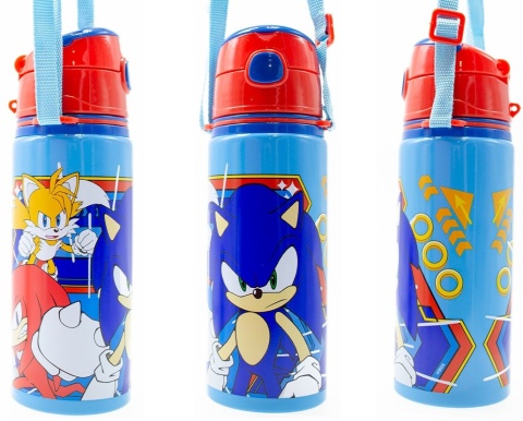 Bidon aluminiowy butelka na wodę z paskiem i adresówką SONIC