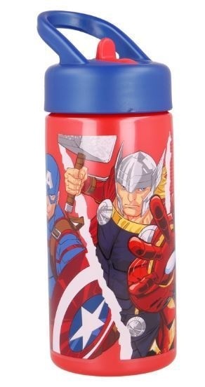 Bidon ze słomką i ustnikiem na wodę AVENGERS ustnik 410ml