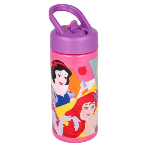 Bidon ze słomką i ustnikiem na wodę KSIĘŻNICZKI DISNEY 410ml