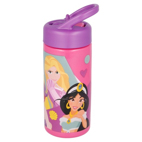Bidon ze słomką i ustnikiem na wodę KSIĘŻNICZKI DISNEY 410ml