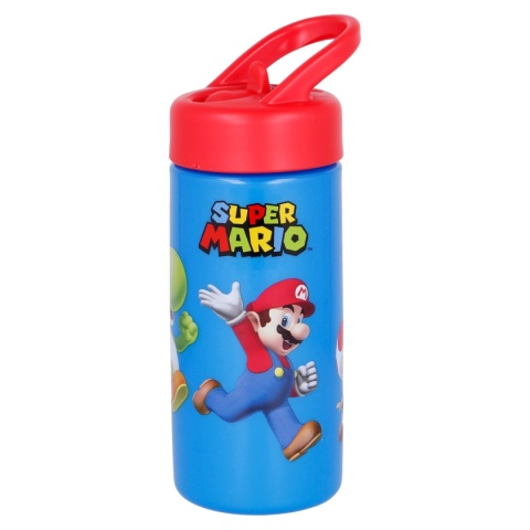 Bidon ze słomką i ustnikiem na wodę SUPER MARIO LUIGI grzybek 410ml
