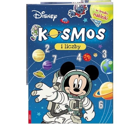 Książki zadania Kosmos i liczby dla dzieci nauka liczenia i pisania cyfr wiek 6+