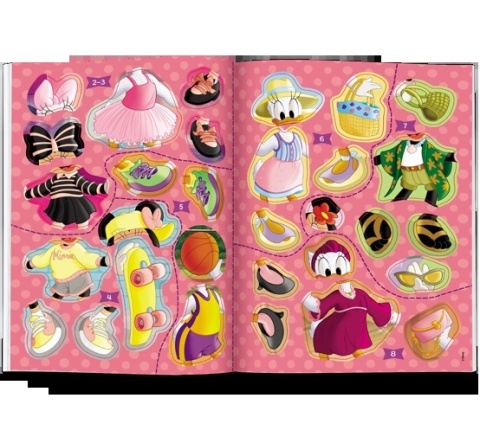 Książki Minnie Brokatowe Ubieranki dla dzieci naklejki i stroje wiek 4+