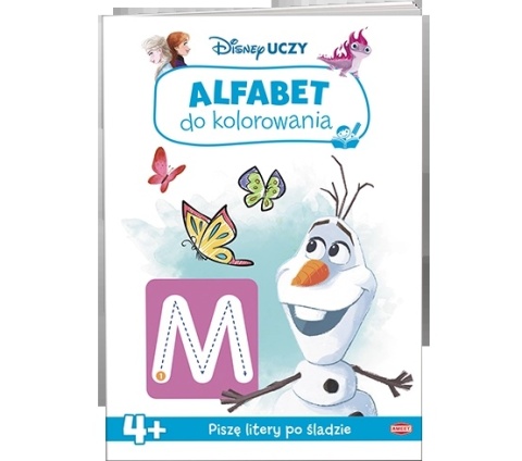 Książki Kraina Lodu. Alfabet do kolorowania dla dzieci nauka pisania liter wiek 4+