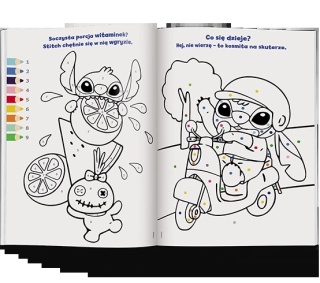 Książki Stitch. Kolorowanka według kodu dla dzieci nauka spostrzegawczości wiek 3+