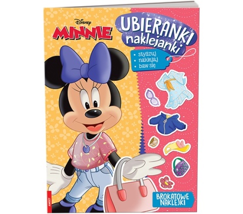 Książki Minnie Brokatowe Ubieranki Naklejanki dla dzieci naklejki wiek 4+
