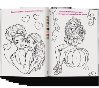Książki Barbie Kolorowanka według kodu dla dzieci nauka spostrzegawczości wiek 3+