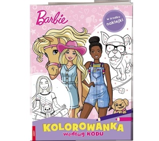 Książki Barbie Kolorowanka według kodu dla dzieci nauka spostrzegawczości wiek 3+
