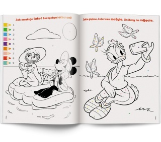 Książki Minnie Kolorowanka według kodu dla dzieci nauka spostrzegawczości wiek 3+